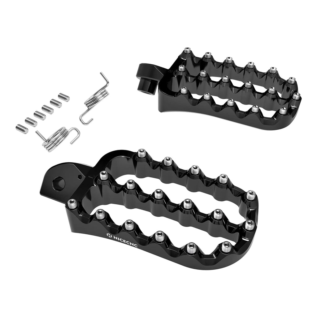 Enlargerd Wide Fat Footpegs Foot Pedals Rests For Kawasaki KLR650 1987-2024