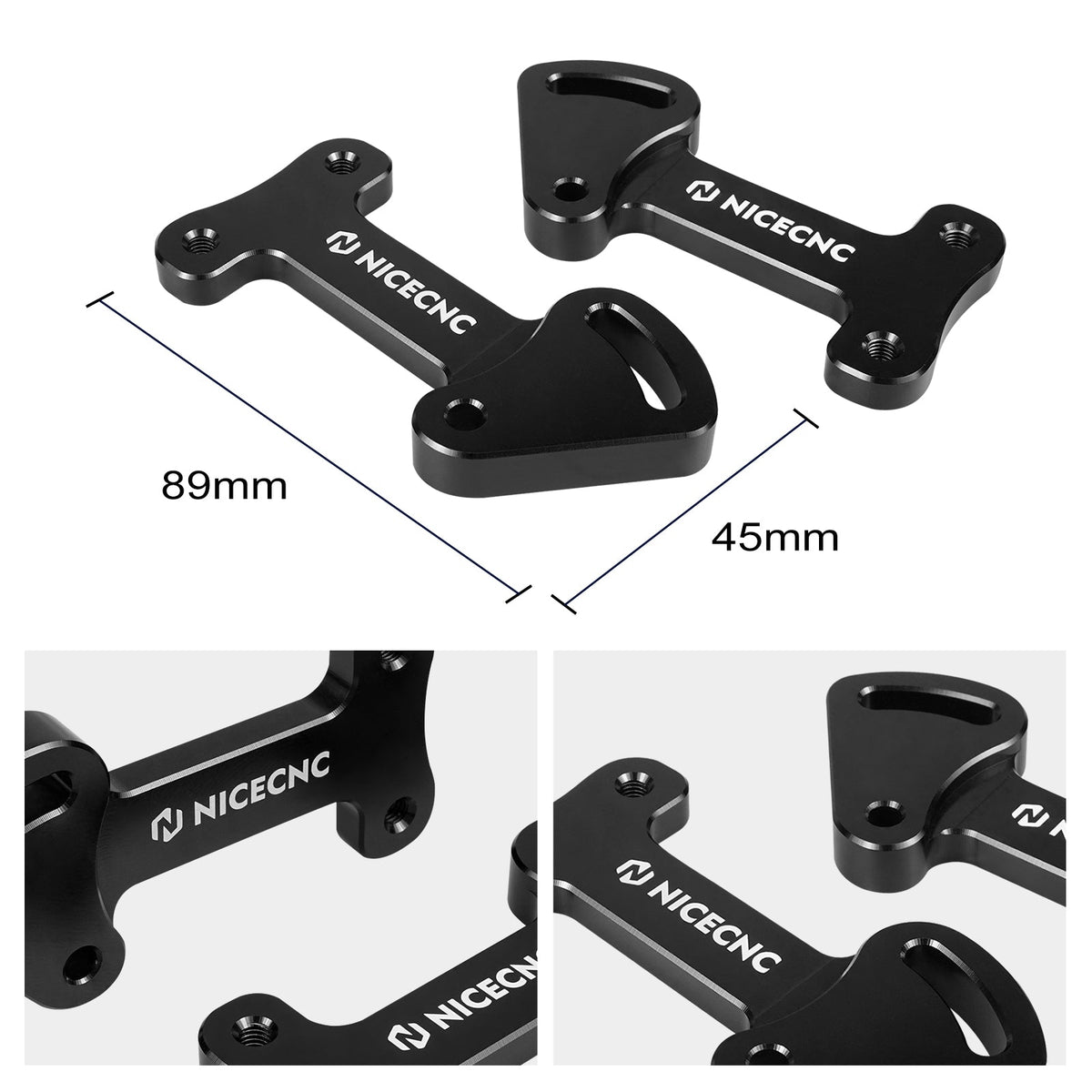 Adjustable 3.25" Windshield Windscreen Bracket Risers For Kawasaki KLR650 22-26