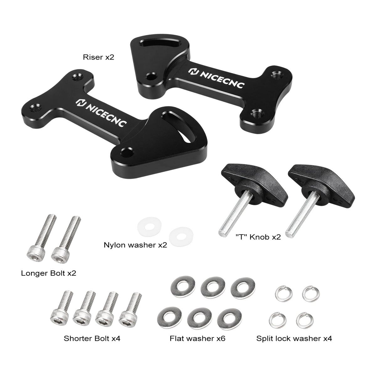 Adjustable 3.25" Windshield Windscreen Bracket Risers For Kawasaki KLR650 22-26