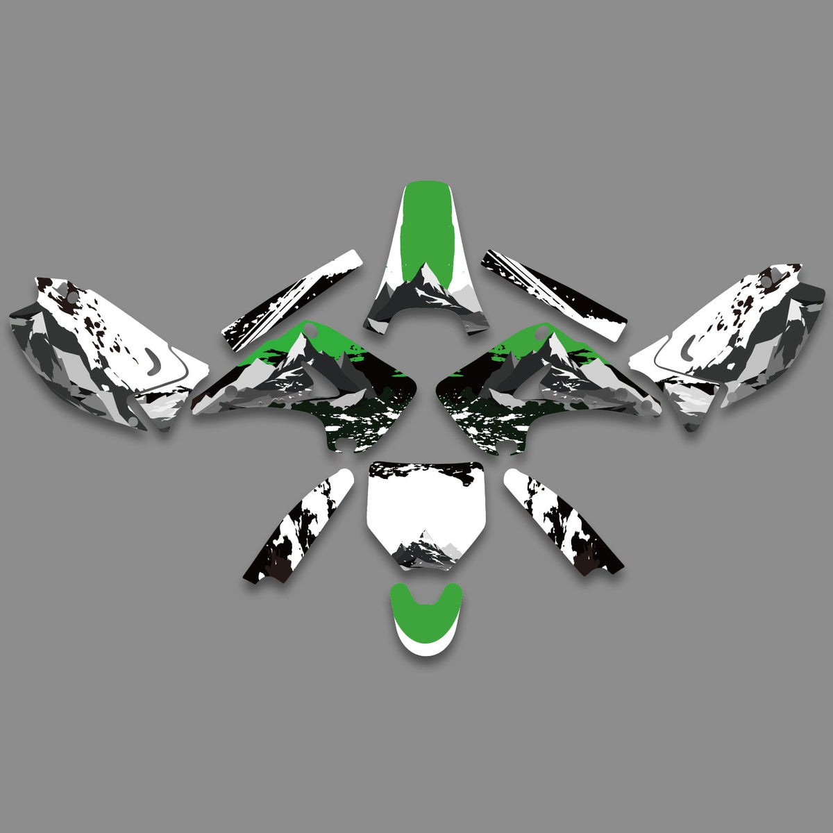 Motorcycle Full Graphics Decals Stickers Set For KAWASAKI KX125 / KX250 2003-2012