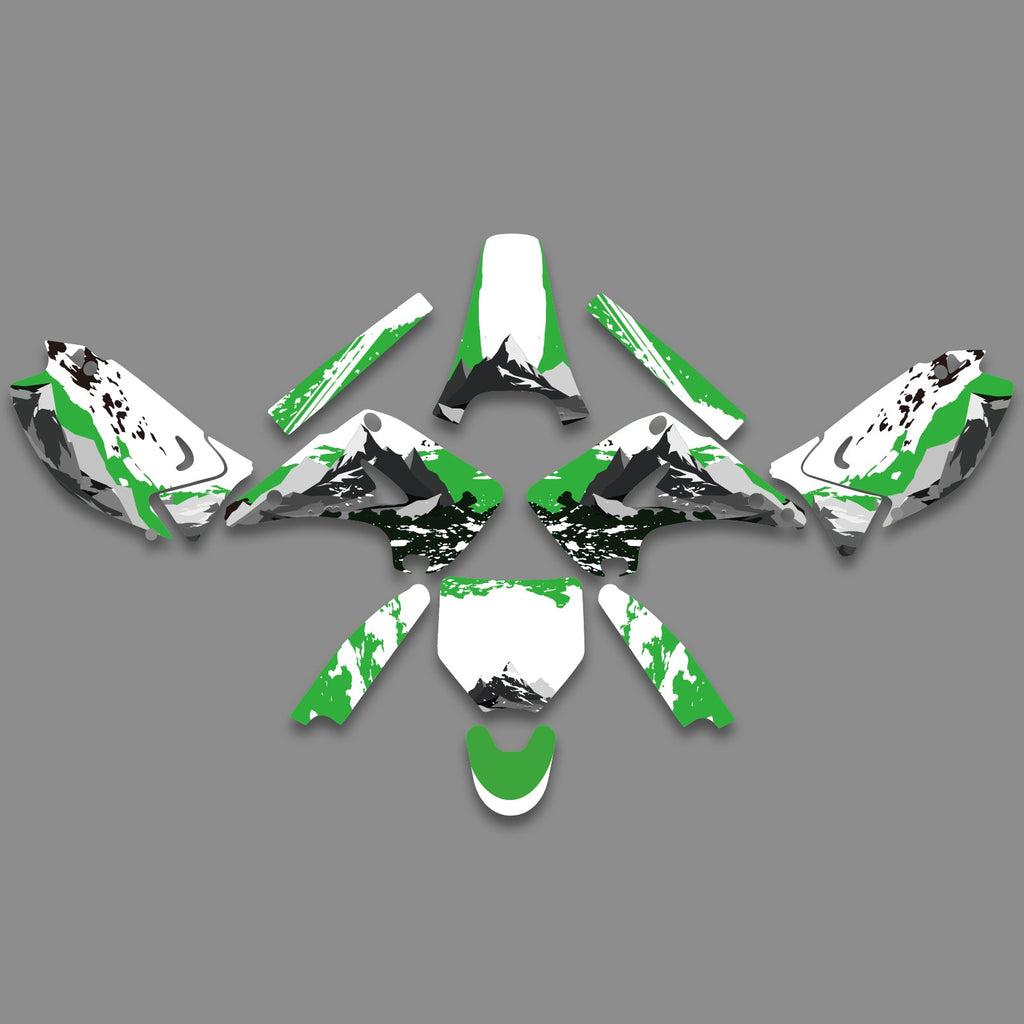 Motorcycle Full Graphics Decals Stickers Set For KAWASAKI KX125 / KX250 2003-2012