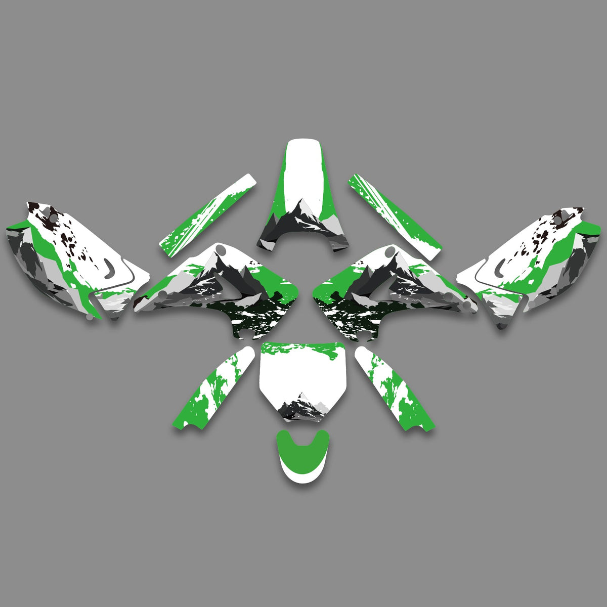 Motorcycle Full Graphics Decals Stickers Set For KAWASAKI KX125 / KX250 2003-2012