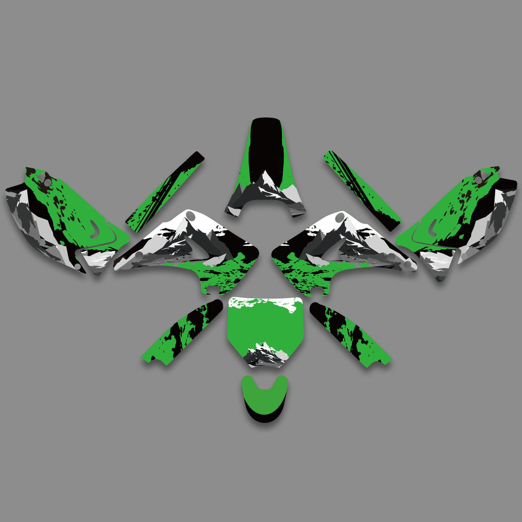 Motorcycle Full Graphics Decals Stickers Set For KAWASAKI KX125 / KX250 2003-2012
