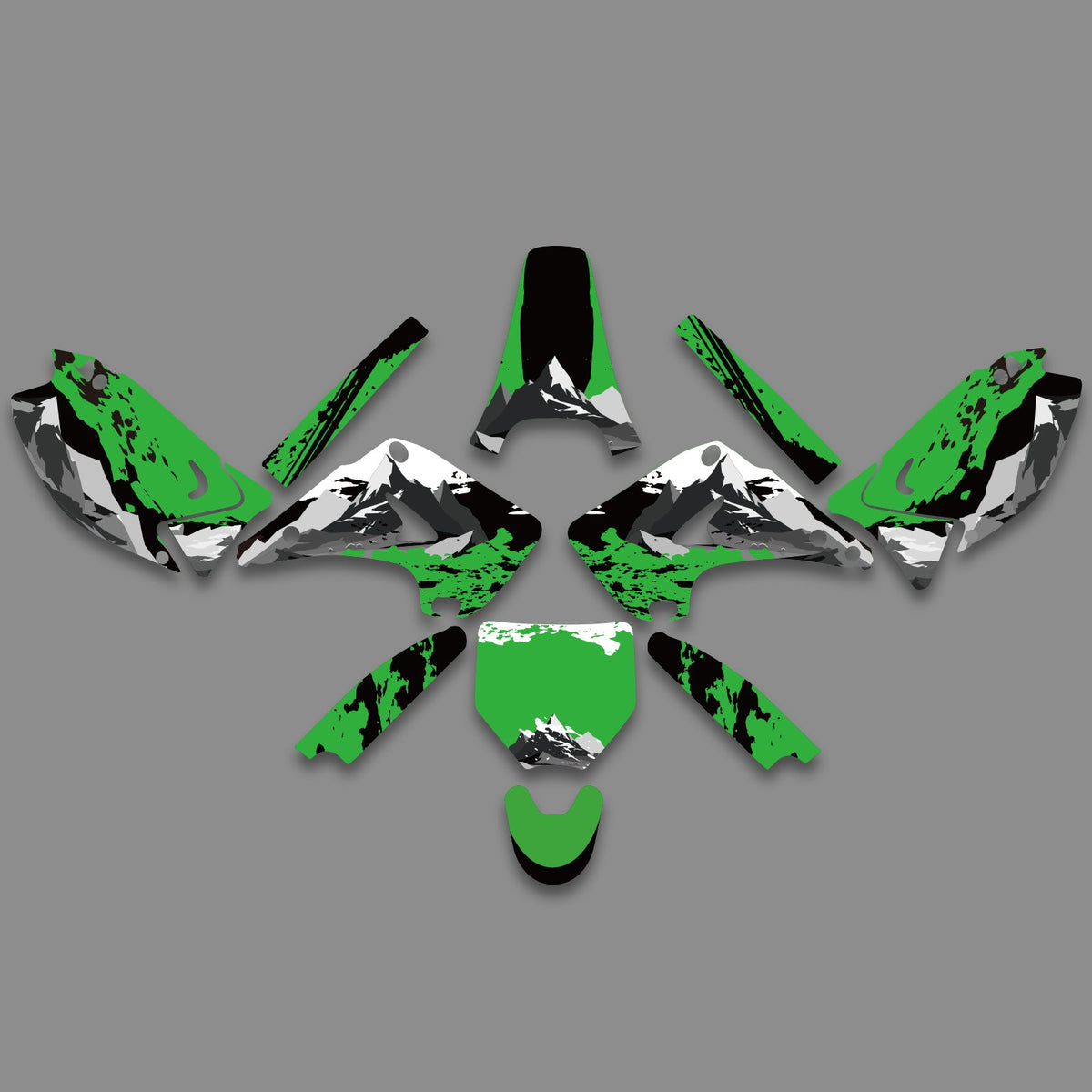 Motorcycle Full Graphics Decals Stickers Set For KAWASAKI KX125 / KX250 2003-2012