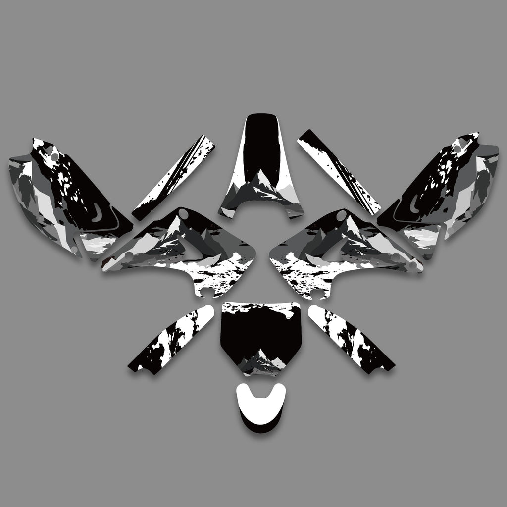 Full Graphics Decals Stickers Kit For KAWASAKI KX125 KX250 2003-2012