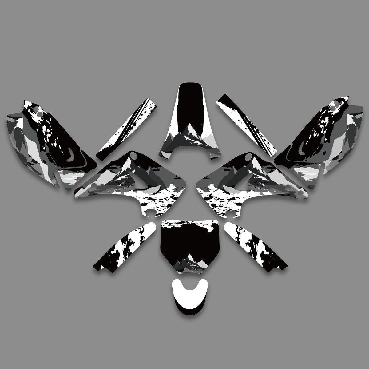 Full Graphics Decals Stickers Kit For KAWASAKI KX125 KX250 2003-2012