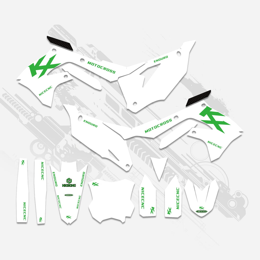 Motorcycle Full Graphics Decals Stickers Kit For Kawasaki KXF250 21-23 KX450F 19-23
