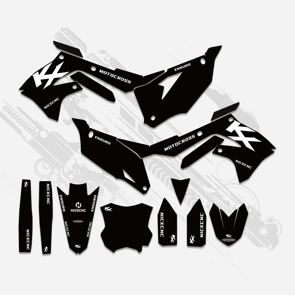 Motorcycle Full Graphics Decals Stickers Kit For Kawasaki KXF250 21-23 KX450F 19-23