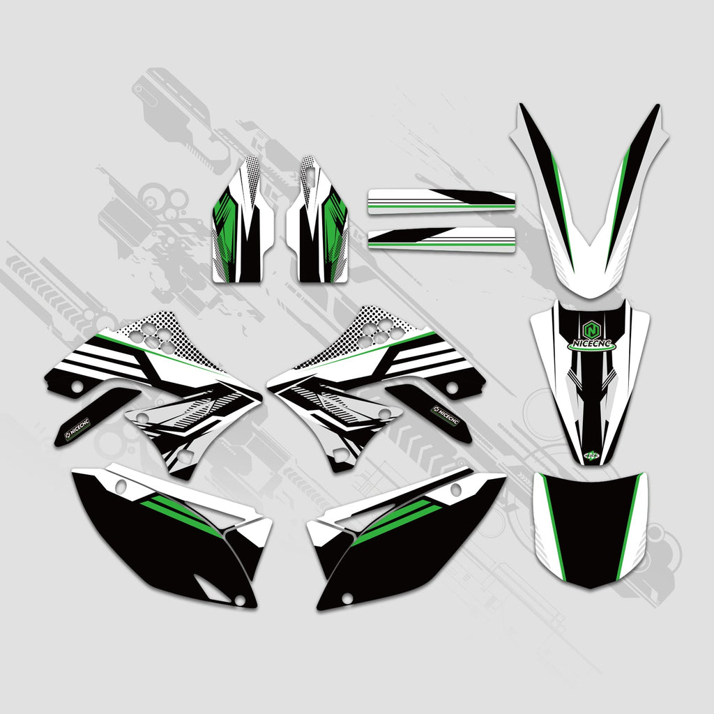Motorcycle Full Graphics Decals Stickers Kit For KAWASAKI KXF450 2009-2011