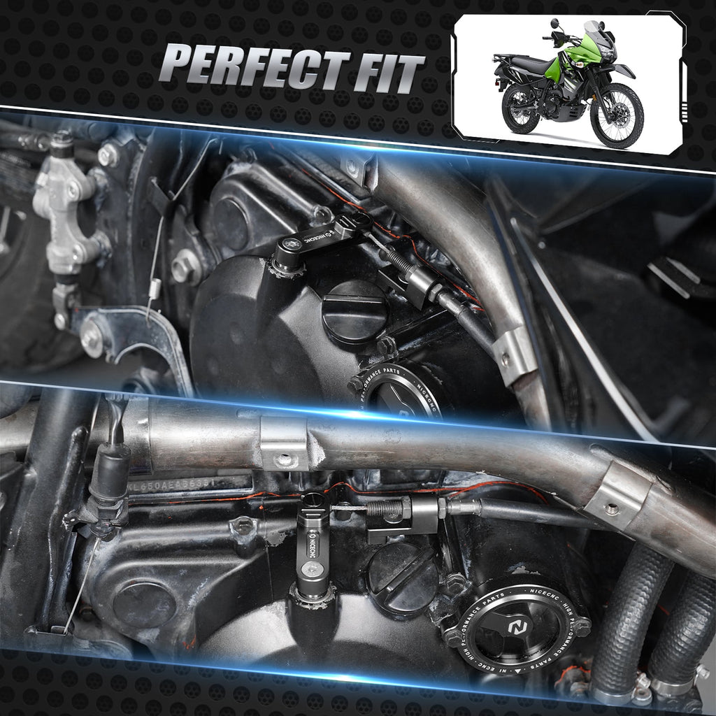 One Finger Clutch Arm Lever Easy Pull Cable Arm Kit For Kawasaki KLR650 2011-2018