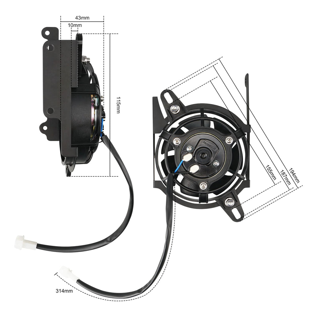 Radiator Cooling Fan Bracket Kit For KTM Husqvarna Gas Gas 2024-2025