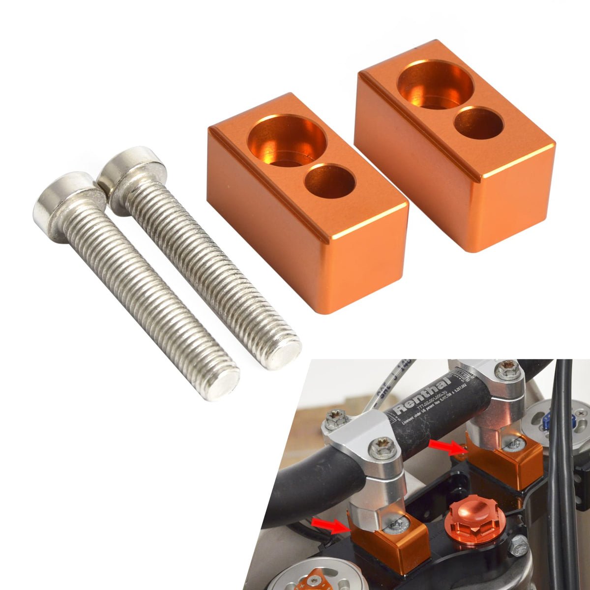 22MM Handlebar Bars Mount Clamp Risers Kit for KTM Husaberg Beta Husqvarna