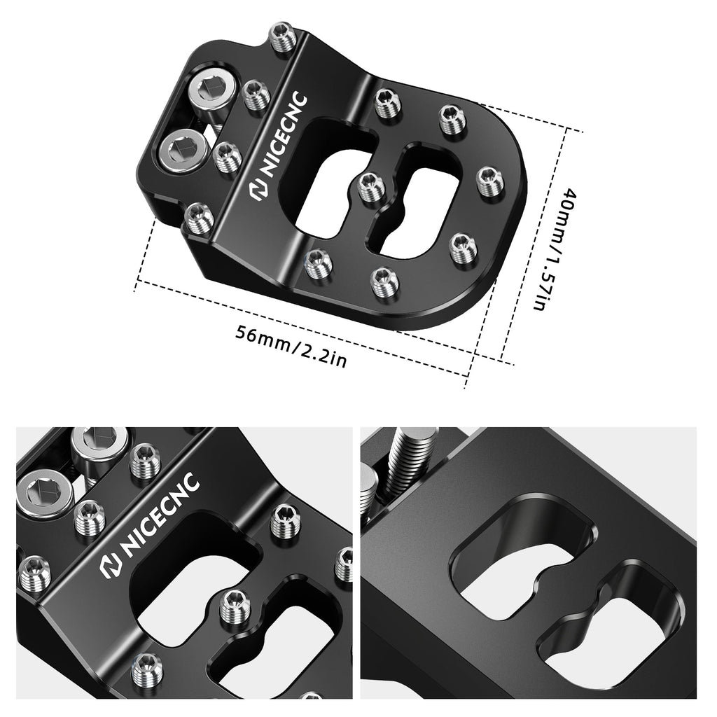 Dual Control Stepped Rear Brake Pedal Pad Tip For KTM 125-530 390 790 890 ADV 690 Enduro R