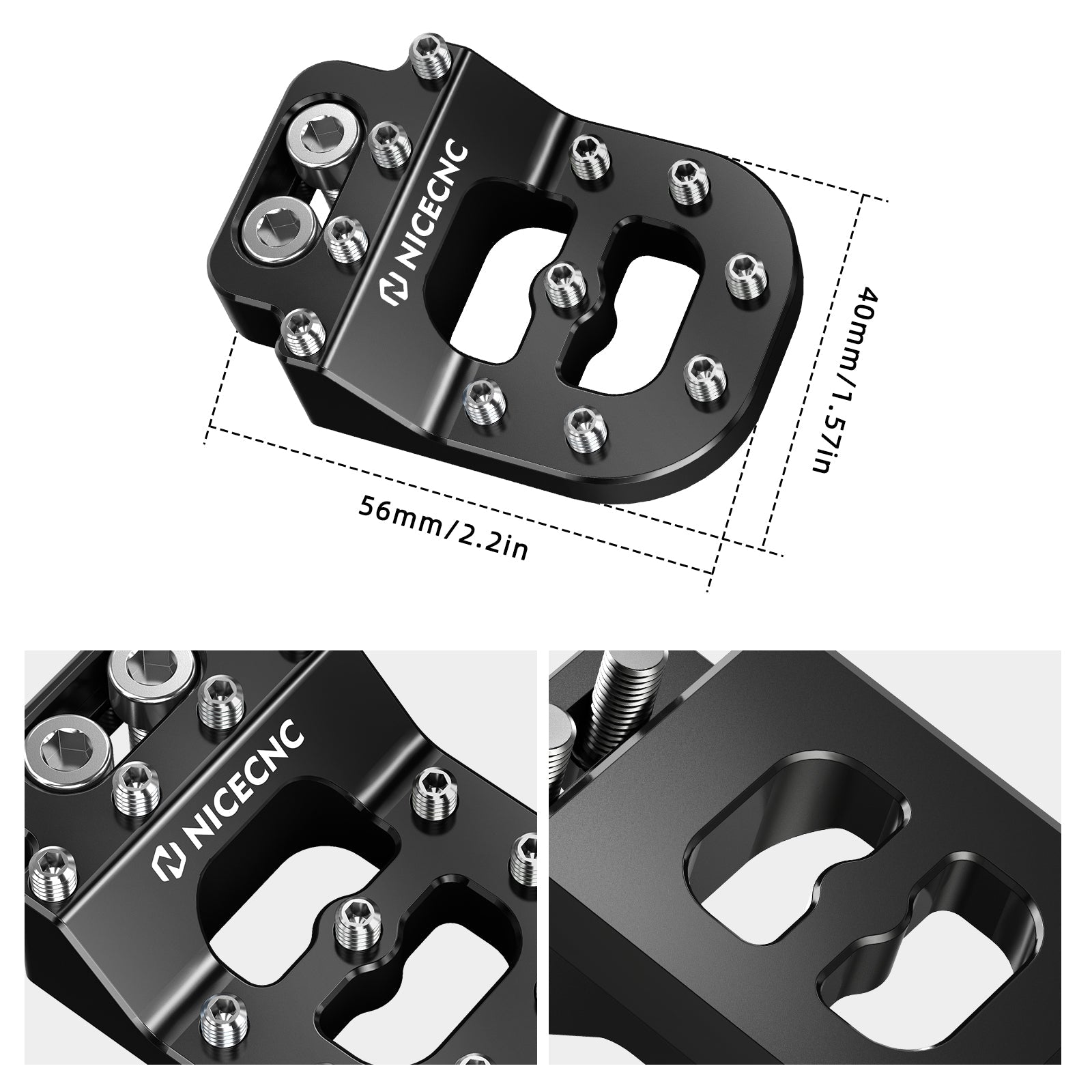 Dual Control Stepped Rear Brake Pedal Pad Tip For KTM 125-530 390 790 890 ADV 690 Enduro R