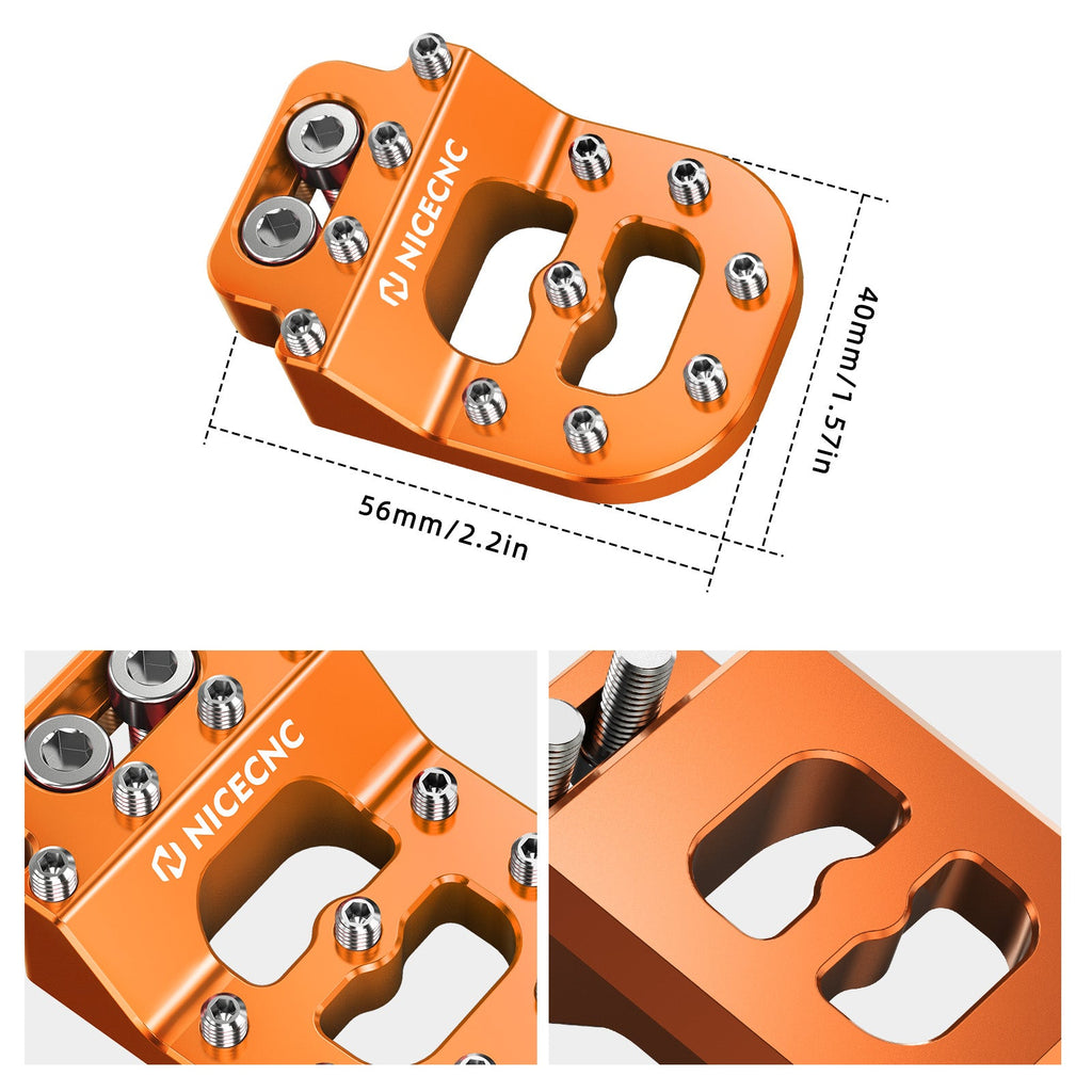 Dual Control Stepped Rear Brake Pedal Pad Tip For KTM 125-530 390 790 890 ADV 690 Enduro R