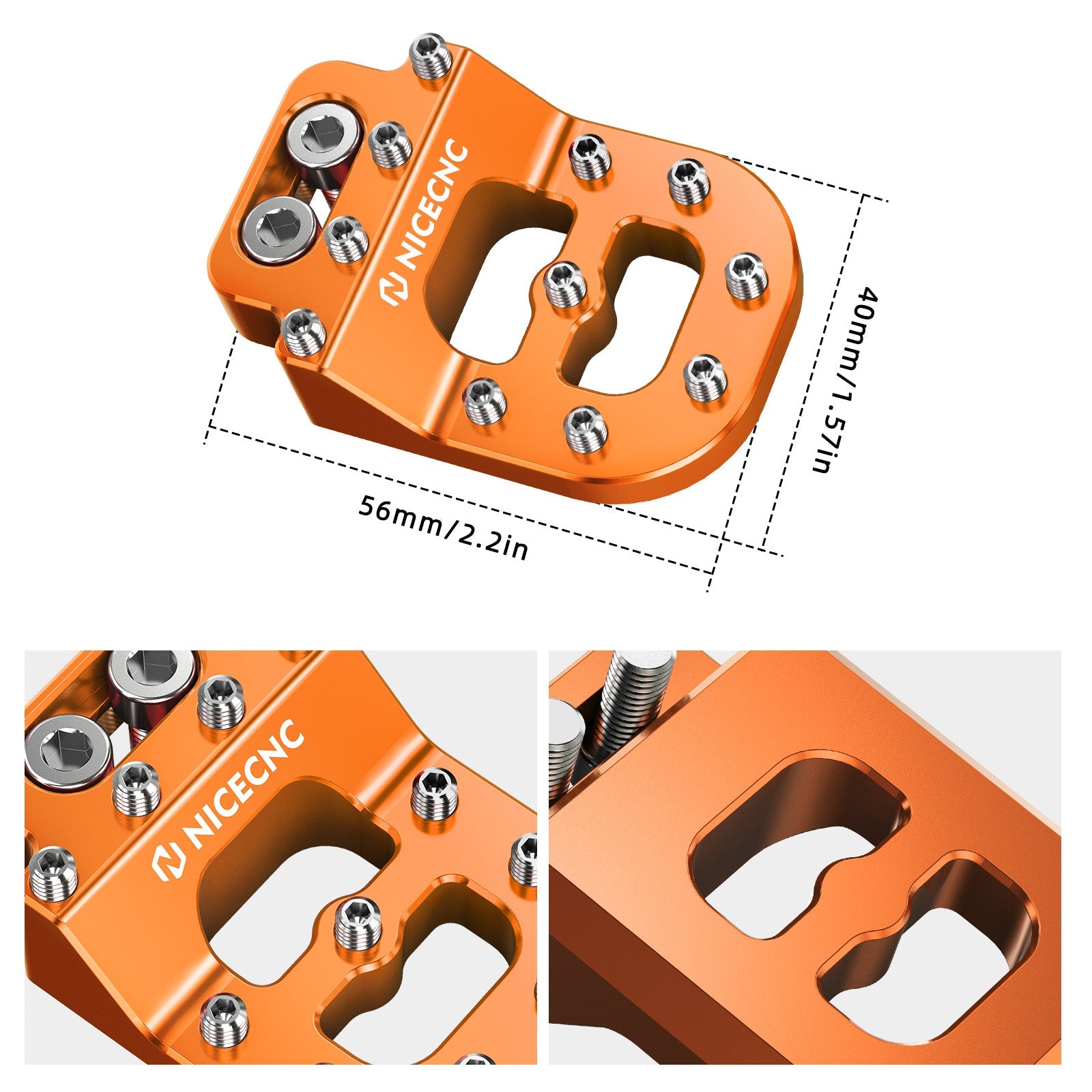Dual Control Stepped Rear Brake Pedal Pad Tip For KTM 125-530 390 790 890 ADV 690 Enduro R
