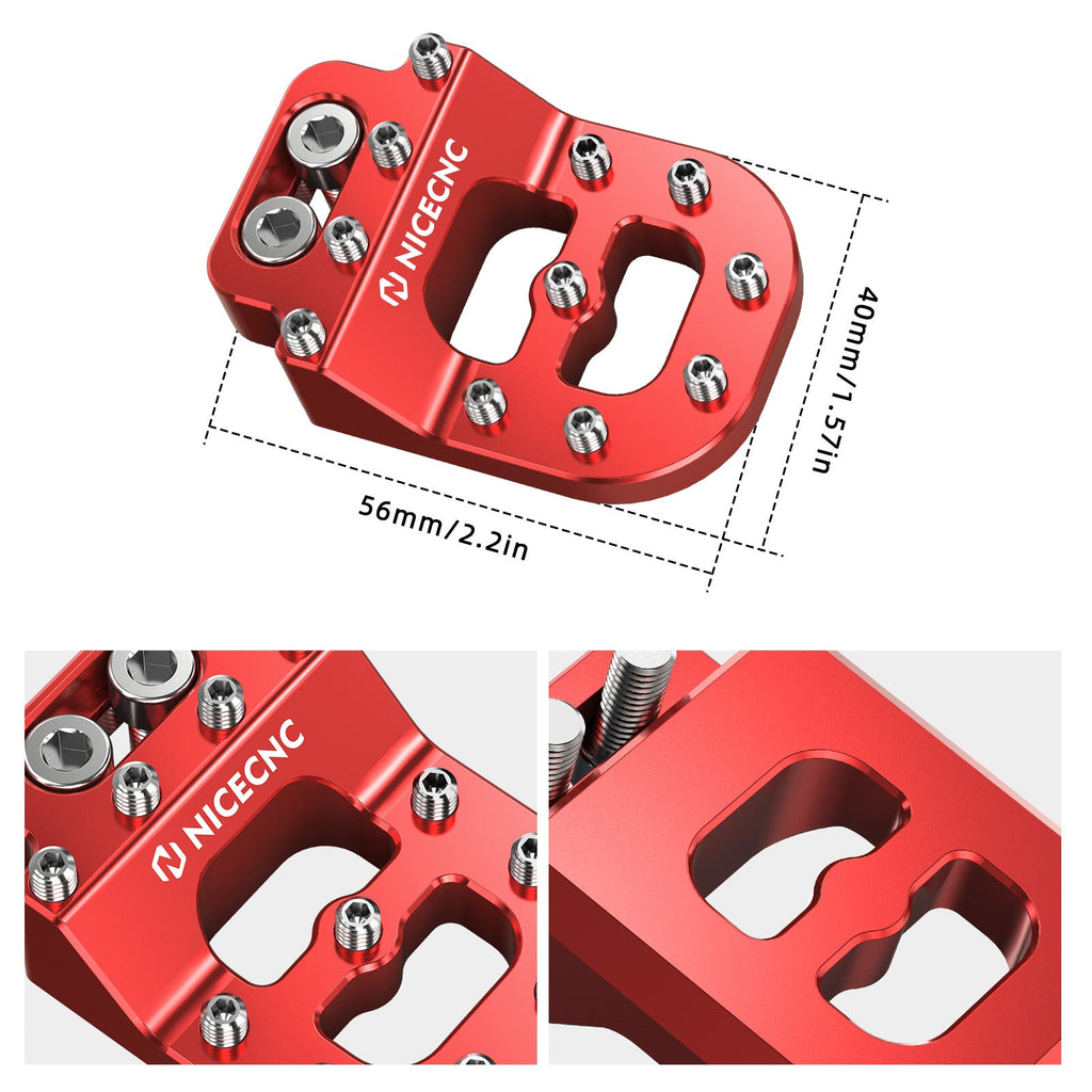 Dual Control Stepped Rear Brake Pedal Pad Tip For KTM 125-530 390 790 890 ADV 690 Enduro R