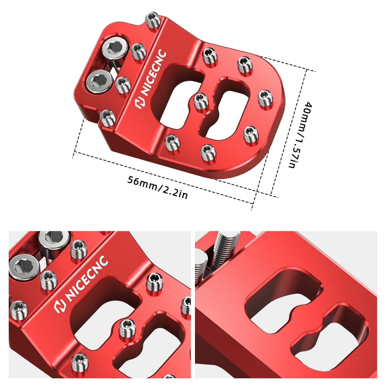 Dual Control Stepped Rear Brake Pedal Pad Tip For KTM 125-530 390 790 890 ADV 690 Enduro R
