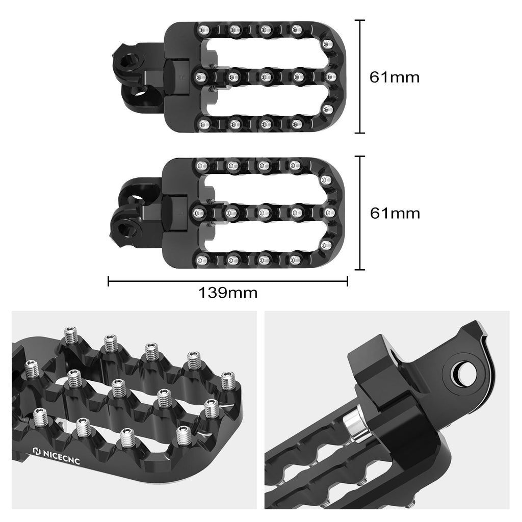 Adjustable 20mm Lower Larger Footpegs For GasGas SM ES 700 2022-2026