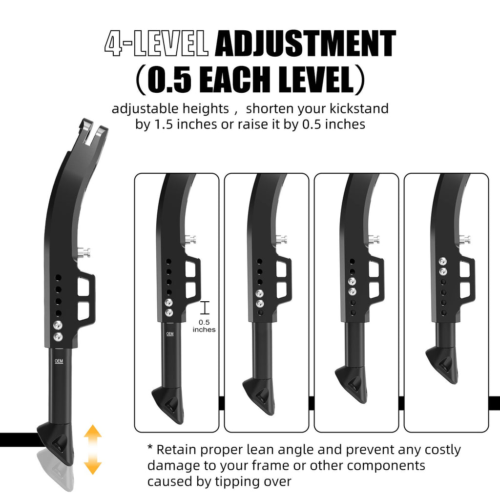 4-Level Adjustable Kickstand + Lower Enlarged Foot Pegs For GasGas ES SM 700