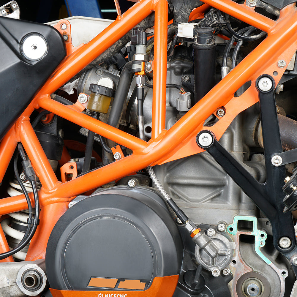 Braided Engine Oil Pressure Hose Line Pipe For KTM 690 Enduro SMC R GasGas 700