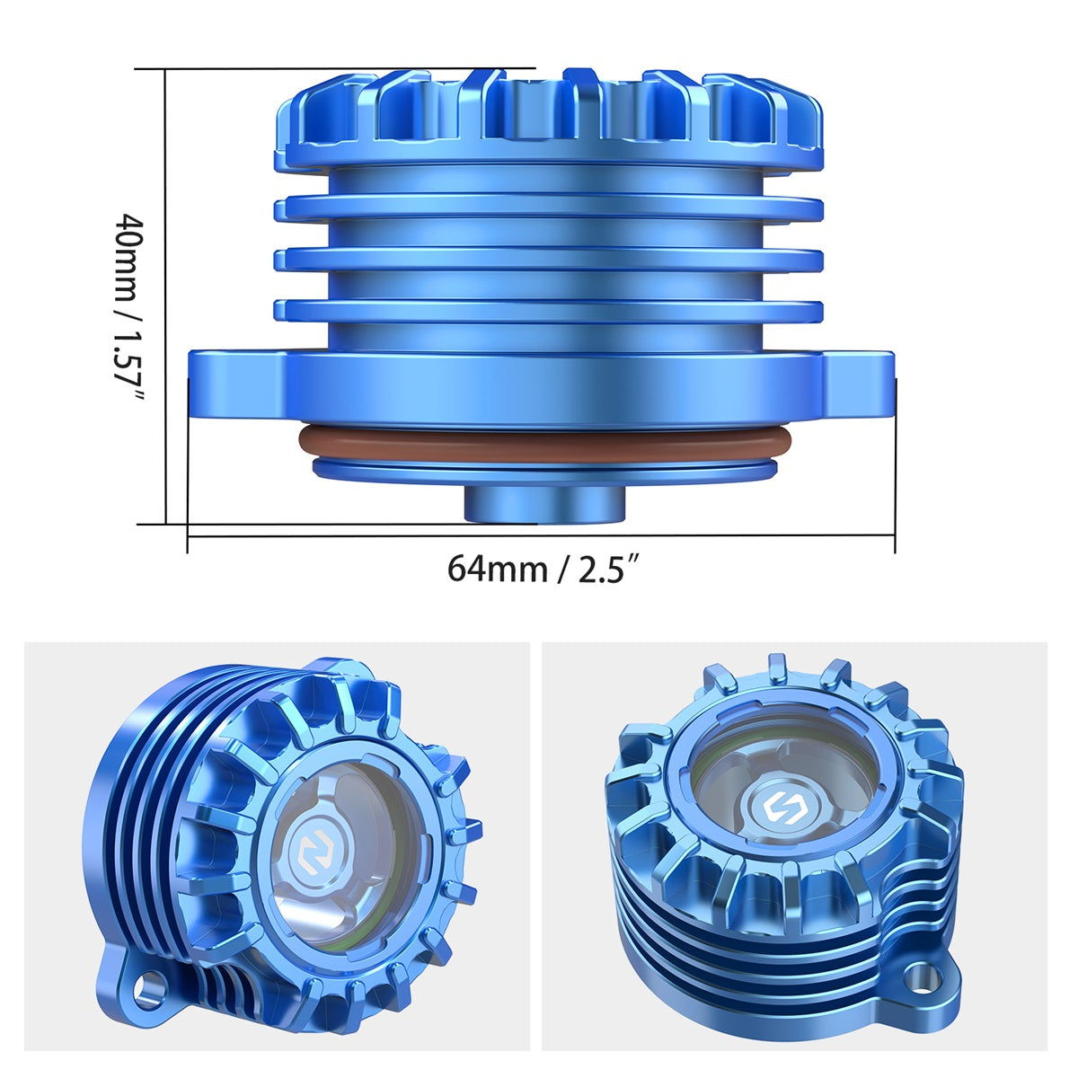 CNC Aluminum Oil Filter Cover w/Cooling Fins For Husqvarna 701 Enduro SM 2016-2024