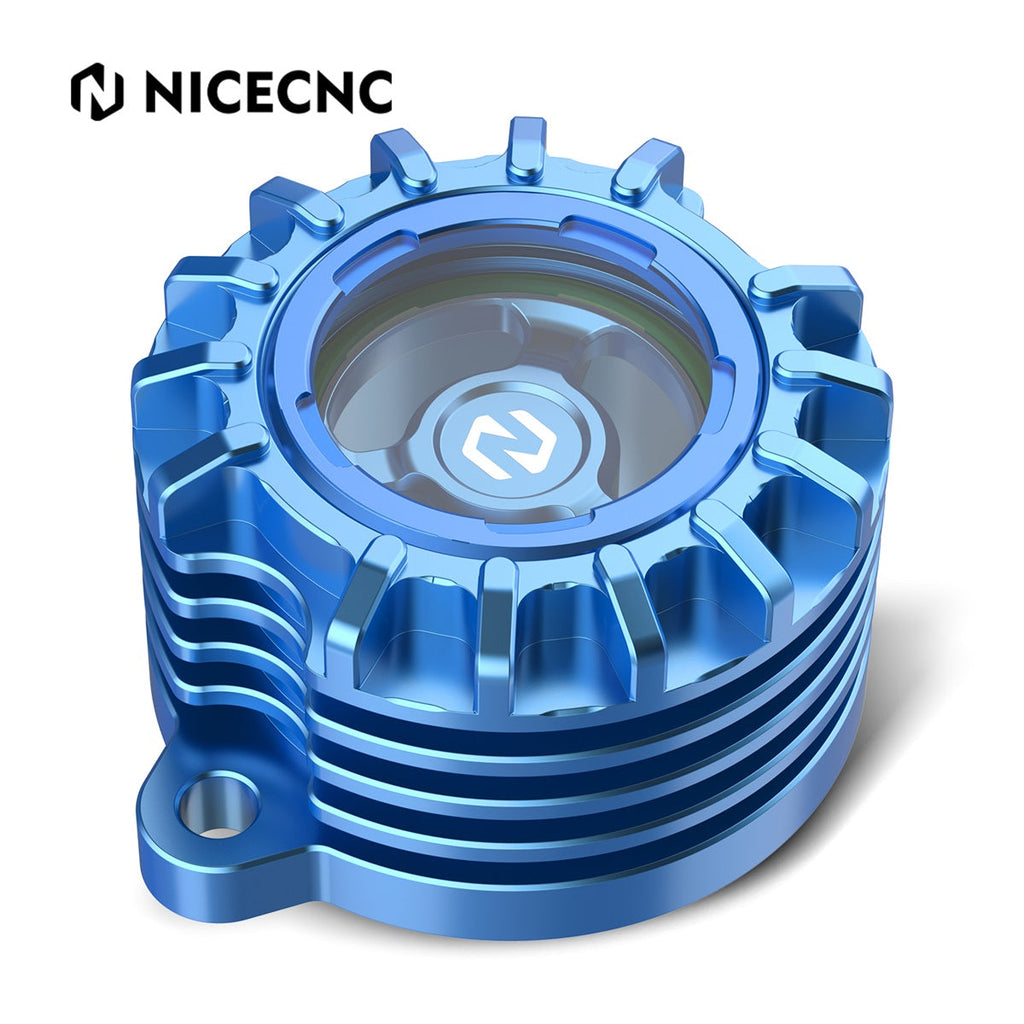 Oil Filter Cover w/Cooling Fins & Transparent Window For GasGas ES SM 700