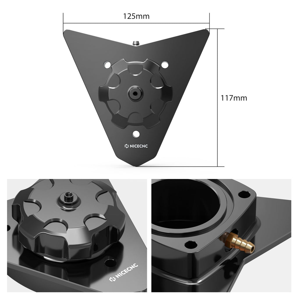 High Fuel Gas Tank Filler Neck Cap Cover Kit For KTM 690 Enduro SMC R 2008-2018