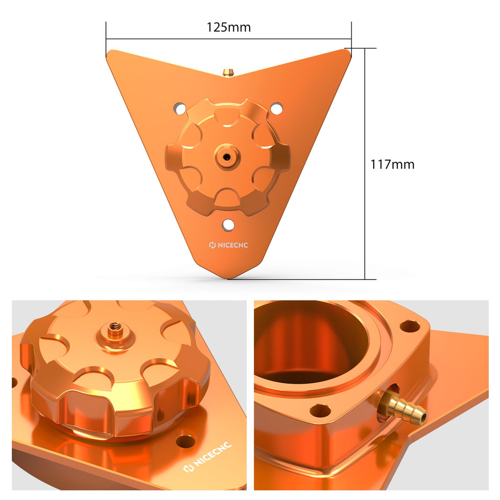 High Fuel Gas Tank Filler Neck Cap Cover Kit For KTM 690 Enduro SMC R 2008-2018