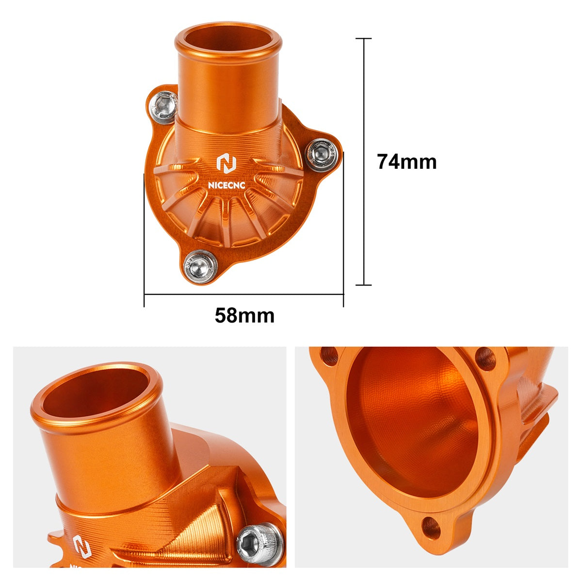 Thermostat Housing Cover Water Connection For Husqvarna Norden 901 2022-2025