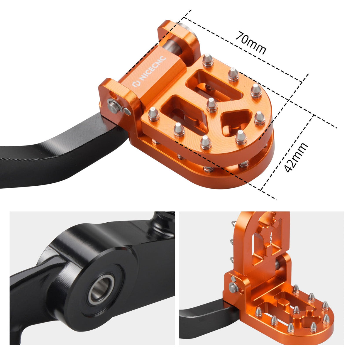 Enlarged Foot Pegs + Shift Lever + Dual Rear Brake Pedal For KTM 790 890 ADV 21-25