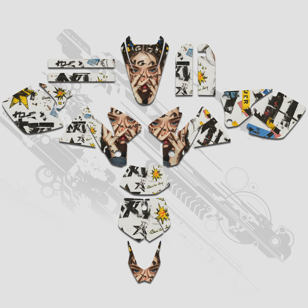 Motorcycle Full Graphics Decals Stickers Set For KTM EXC 1998-2000