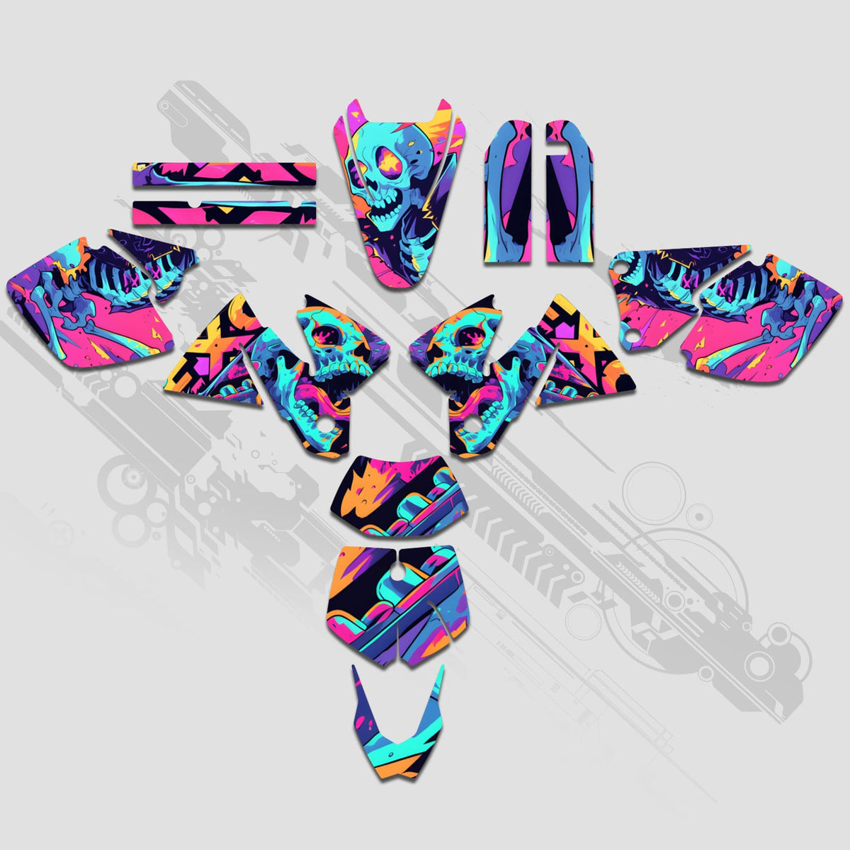 Motorcycle Full Graphics Decals Stickers Set For KTM EXC 1998-2000