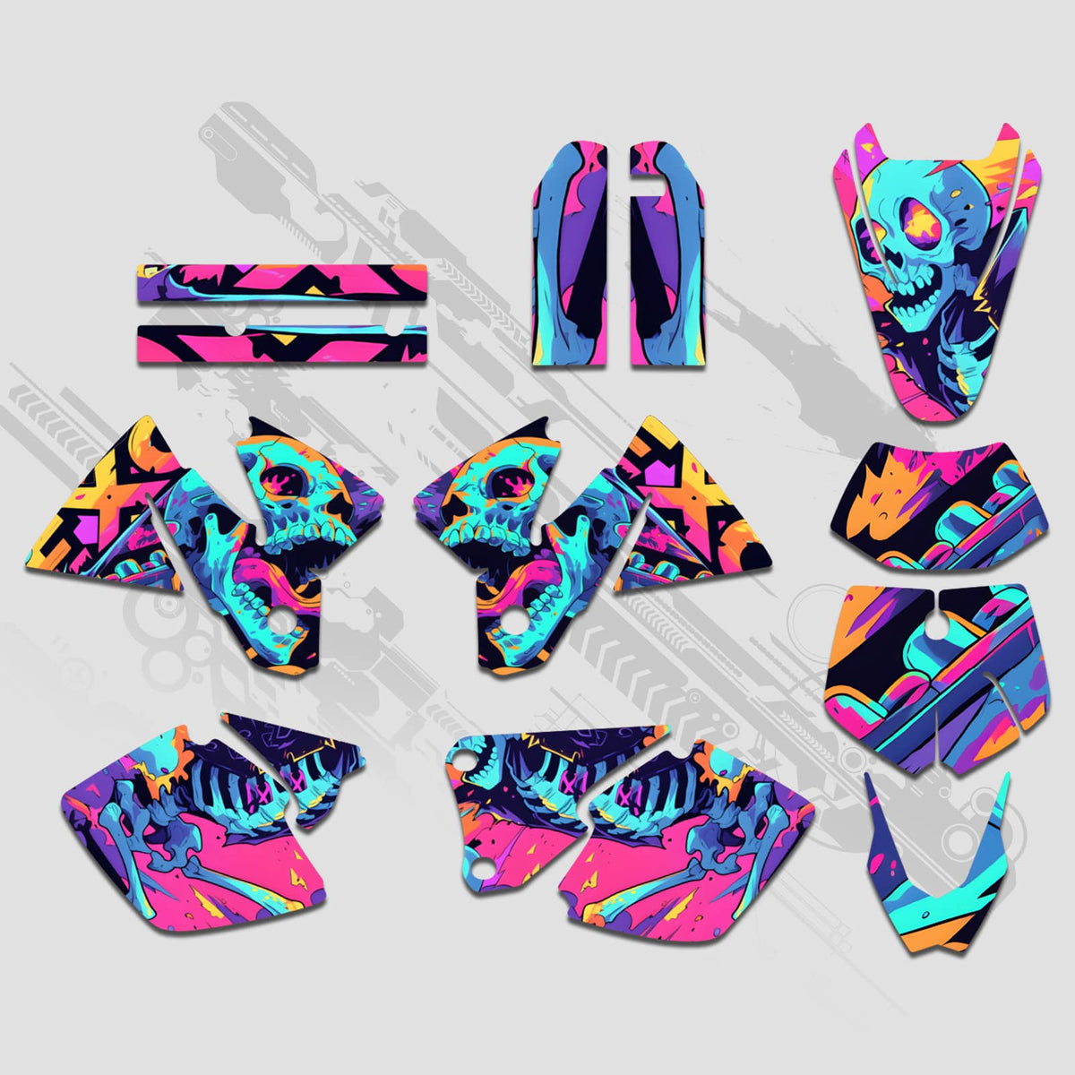Motorcycle Full Graphics Decals Stickers Set For KTM EXC 1998-2000