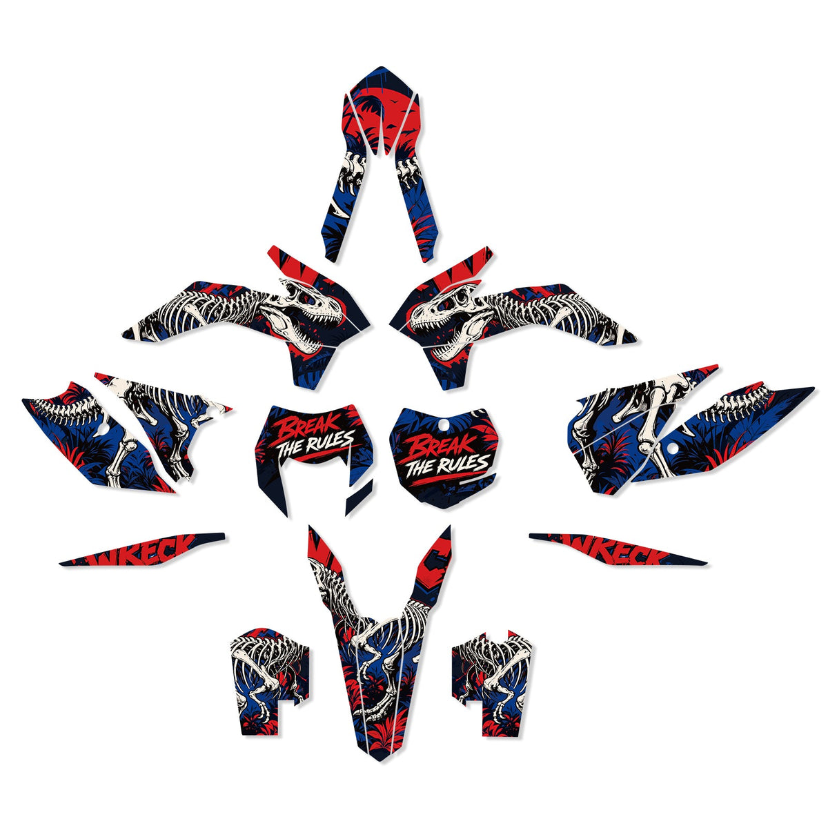Motorcycle Full Graphics Decals Stickers Kit For KTM EXC/XC-W/XCF-W 2014-2016