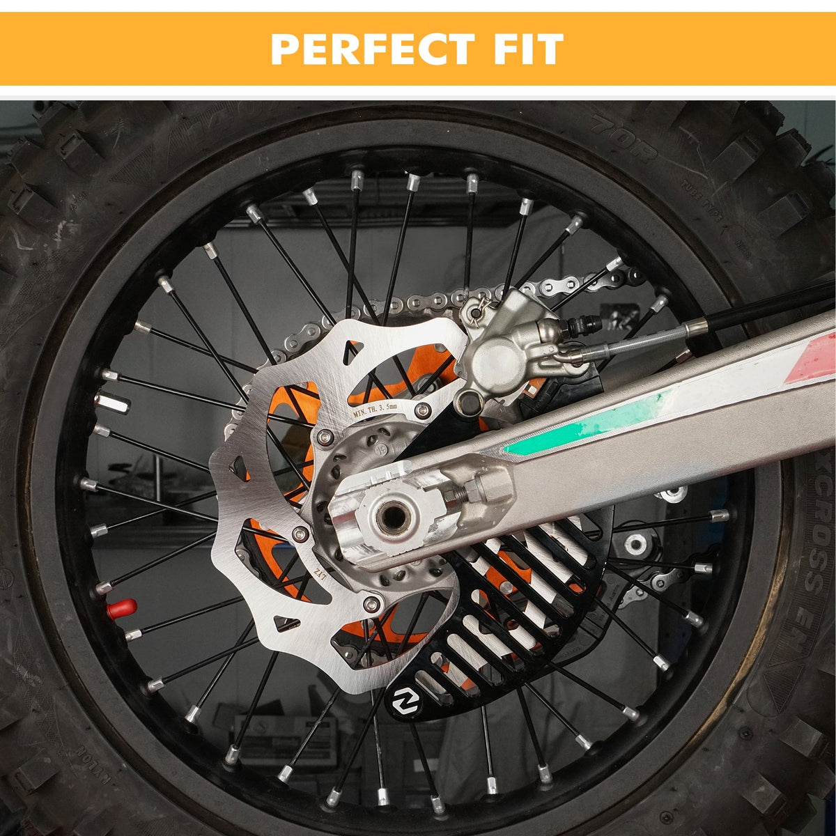 Oversized 240mm Rear Brake Rotor Kit For KTM EXC-F 350 500 2004-2024