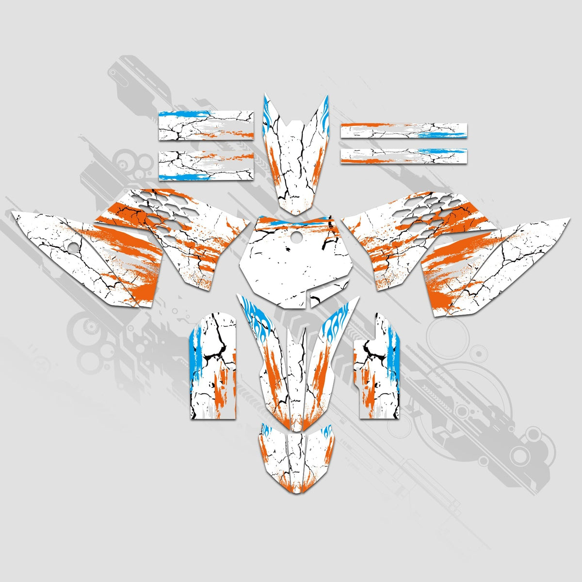 Motorcycle Full Graphics Decals Stickers Set For KTM SX50 2009-2015