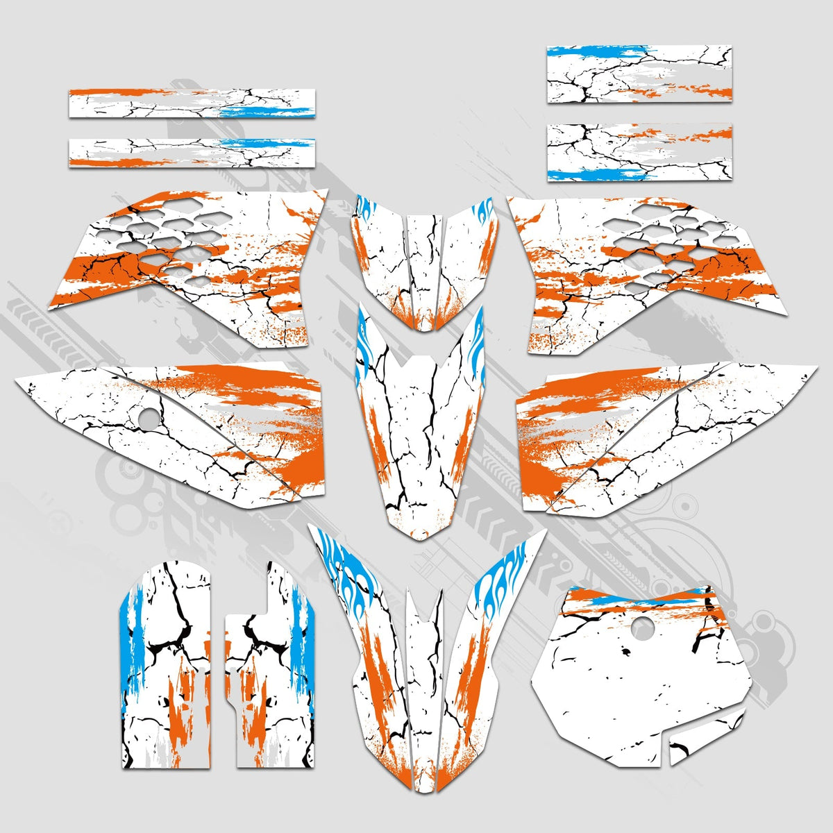 Motorcycle Full Graphics Decals Stickers Set For KTM SX50 2009-2015