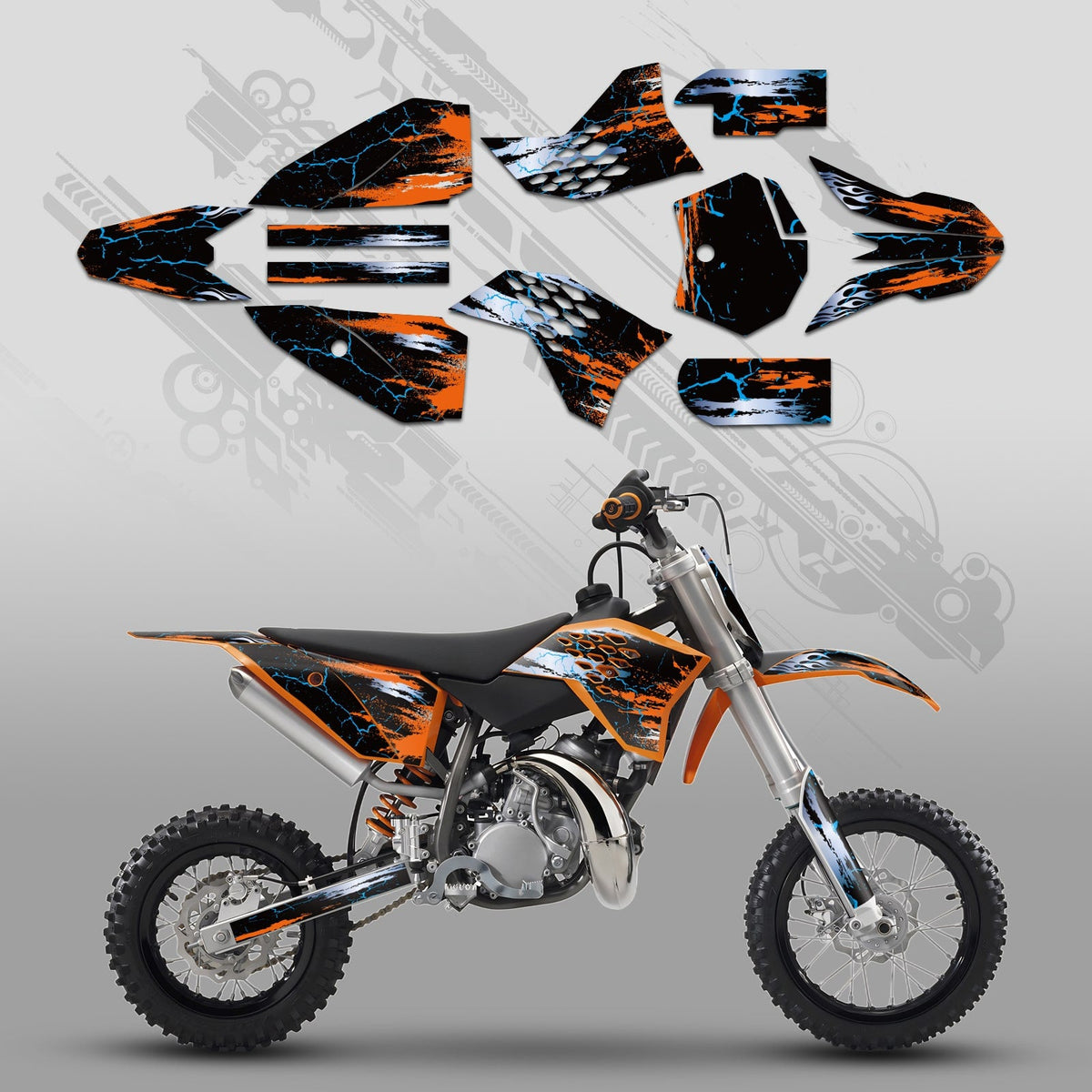 Full Graphics Decals Stickers Kit For KTM SX50 2009-2015