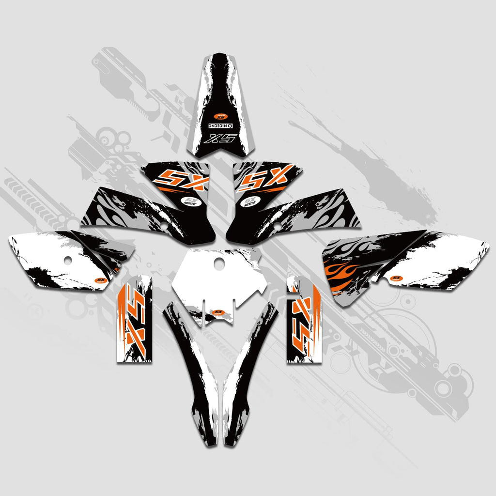 Full Graphics Decals Stickers Kit For KTM SX 85-105 2003-2005