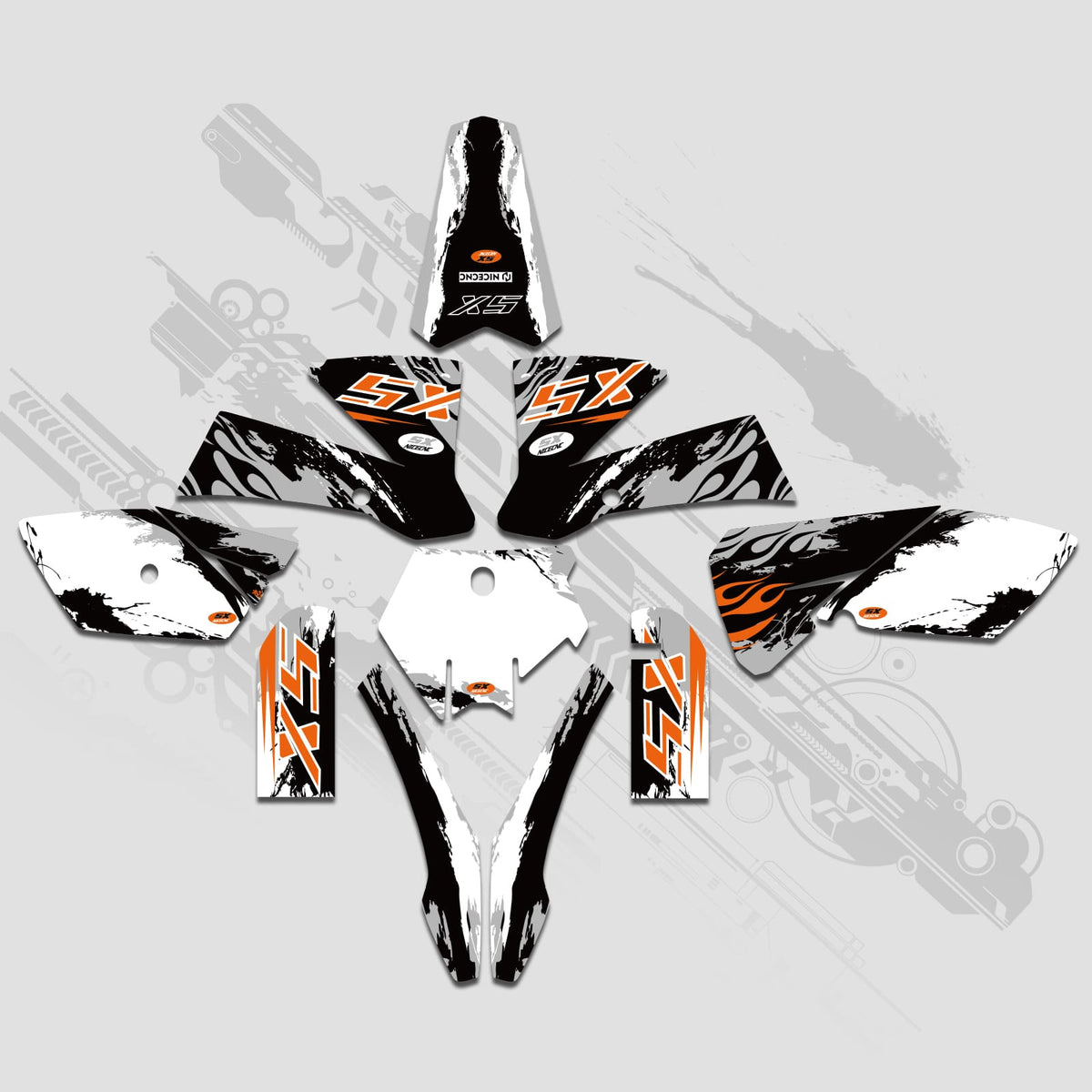 Full Graphics Decals Stickers Kit For KTM SX 85-105 2003-2005