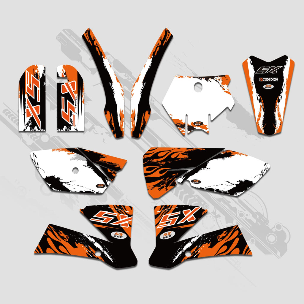 Motorcycle Full Graphics Decals Stickers Set For KTM SX 85-105 2003-2005