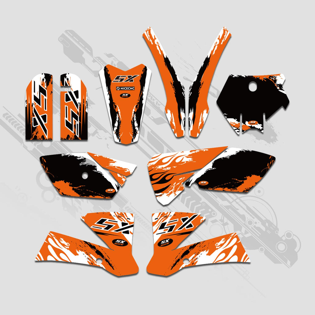 Motorcycle Full Graphics Decals Stickers Set For KTM SX 85-105 2003-2005