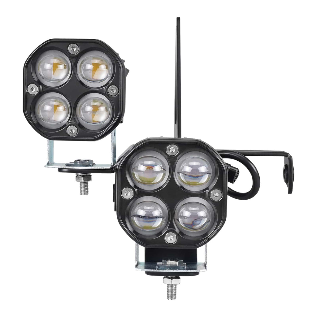 LED Front Work Lights Headlights w/Adjustable Bracket For Yamaha Raptor 700 / 700R