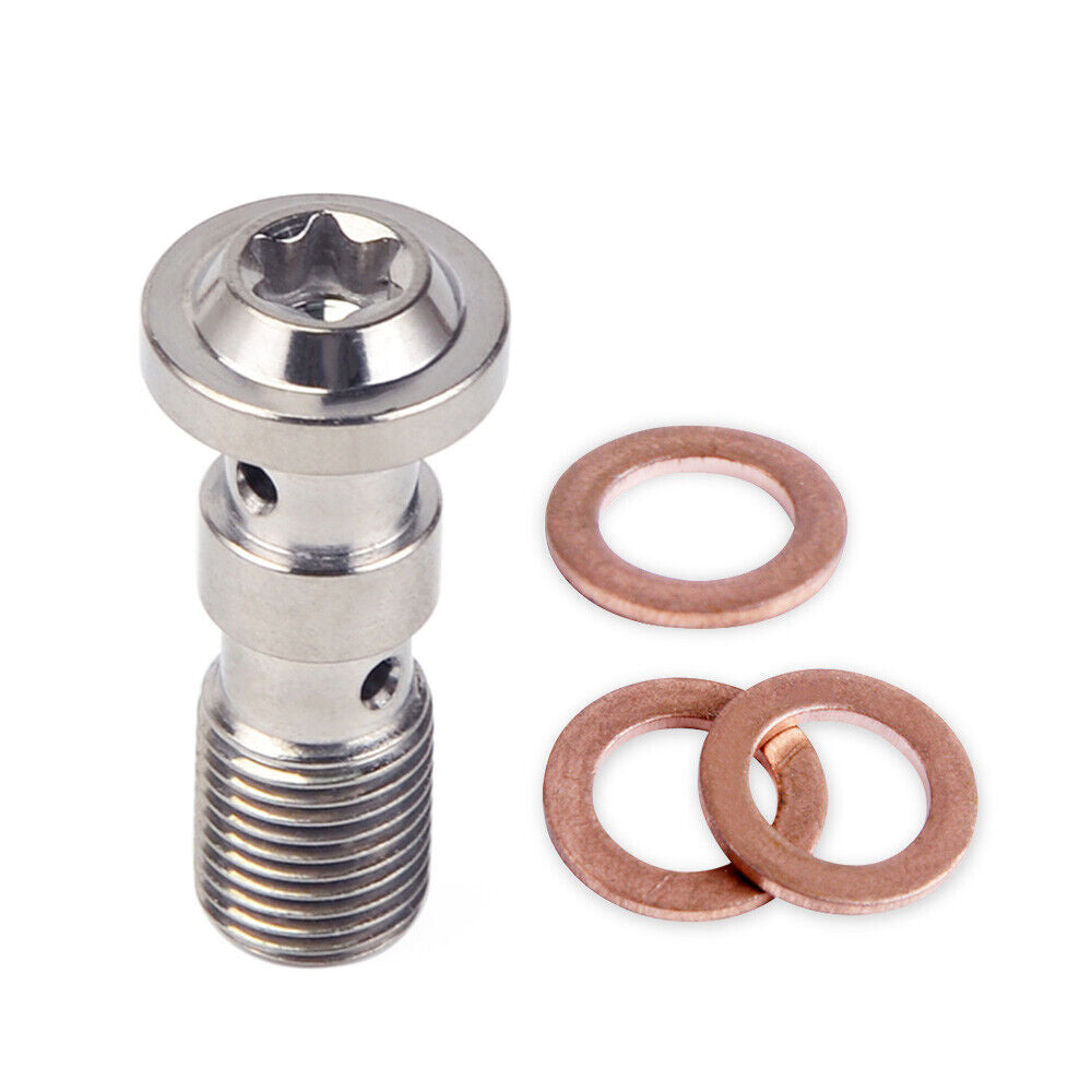 M10 X 1.0 Dual Brake Banjo Bolt Double Hole For APRILIA  RSV4 1000 BMW R1200GS KTM 1290 Super Duke