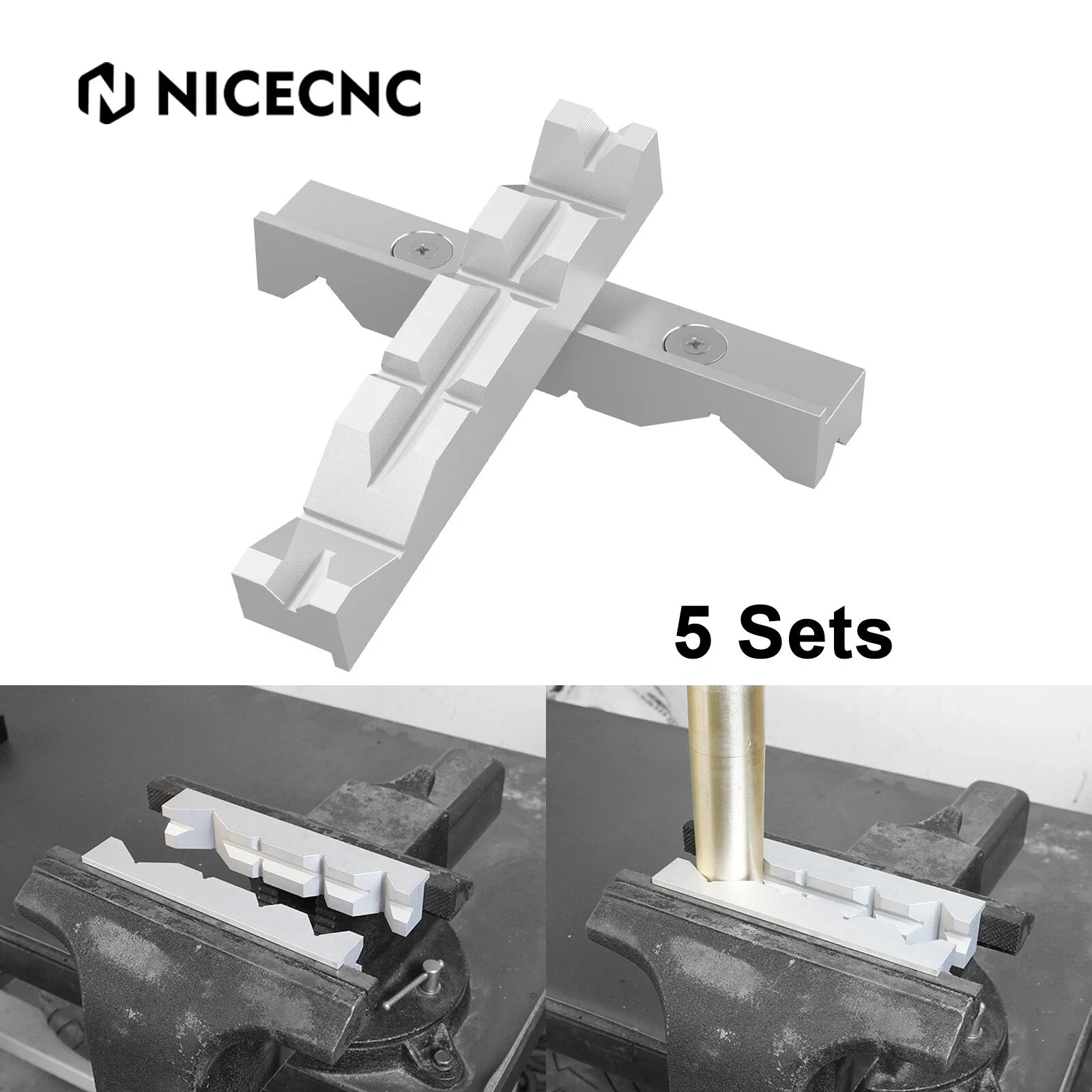 10PCS 8" Aluminum "V" Shape Vise Soft Jaws For Kurt Te-co Toolex Magnum Chick Vise