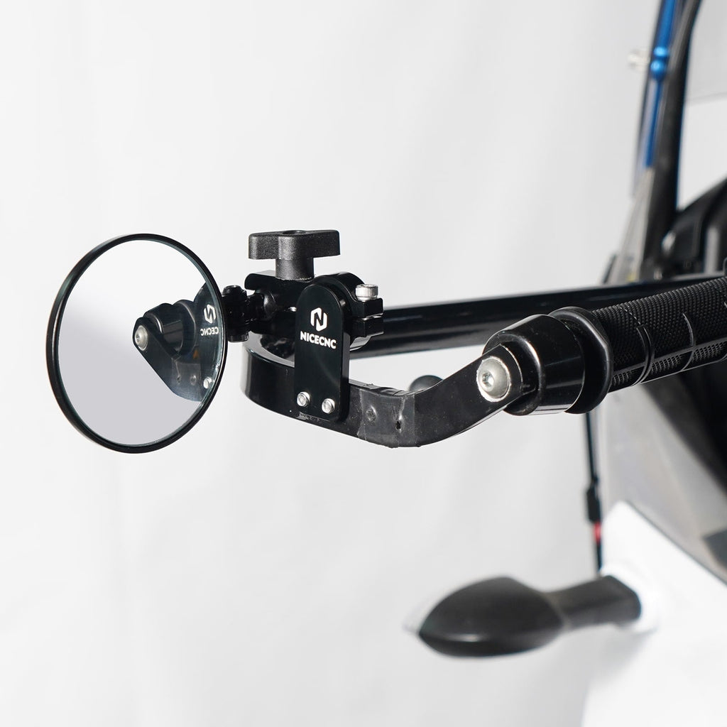 Adjustable Round Convex Quick Flip Rearview Mirrors Kit For Motorcycle Hand Guard