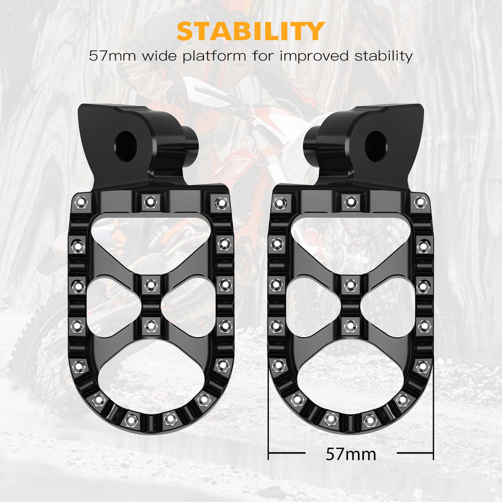 Wide Forged Motorcycle Foot Pegs Pedal For Yamaha YZ65 YZ85 YZ125 YZ250 YZ450F WR250F
