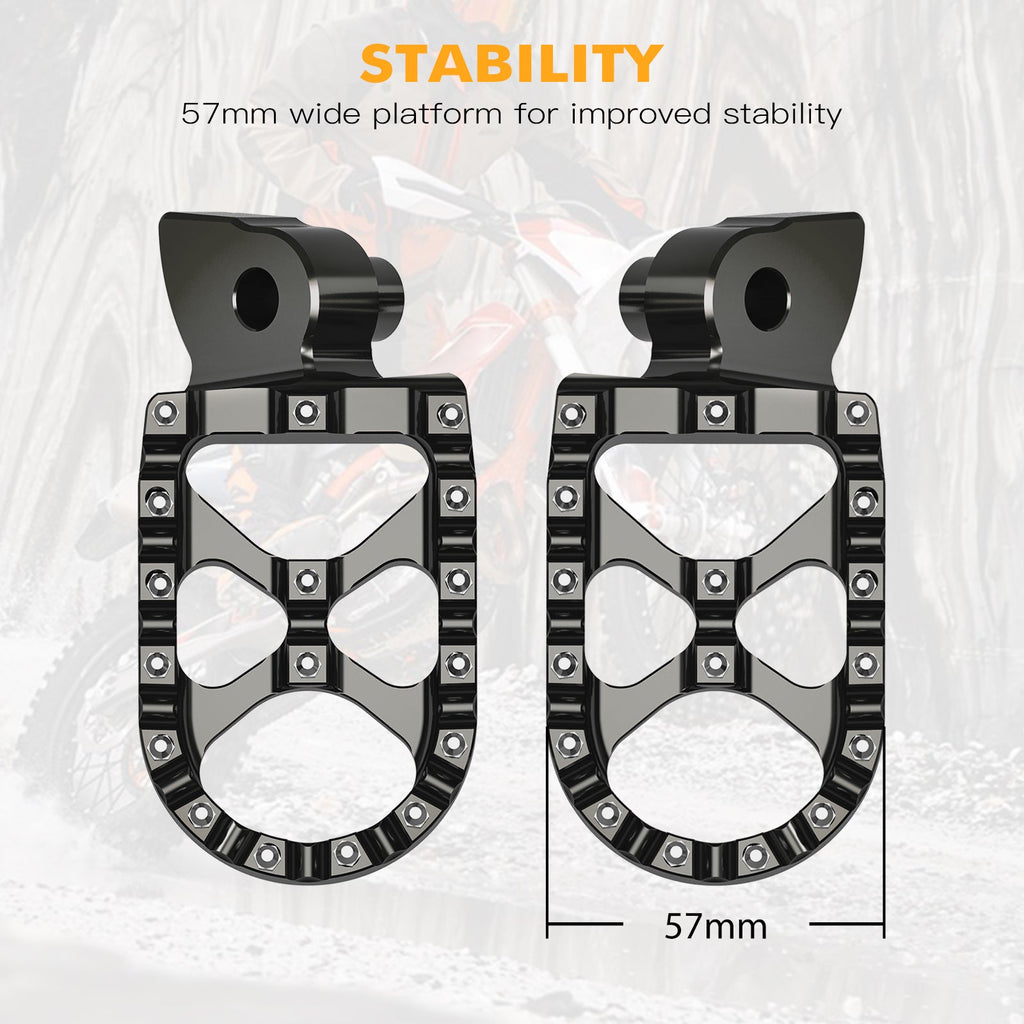 Wide Forged Motorcycle Foot Pegs Pedal For Yamaha YZ65 YZ85 YZ125 YZ250 YZ450F WR250F