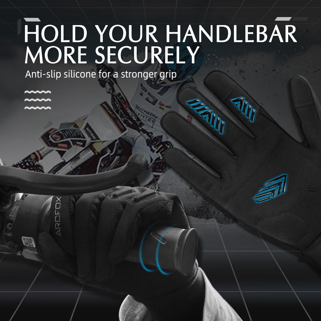 Arcfox Motorcycle Off-road Riding Gloves Non-slip Shock Absorption Warm Lining Fall Winter